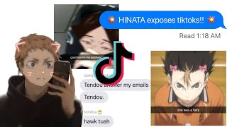 HINATA exposes tiktoks — haikyuu texts [upl. by Nuoras]