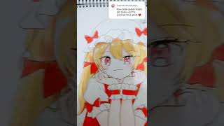 Gambar Flandre dari Touhou 🥰🥰😍🤩drawing anime 🥰 [upl. by Johna]