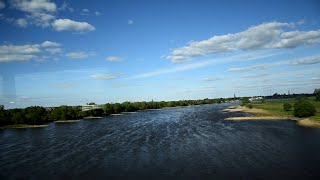 Fahrt über die Elbbrücke B189 mit Blick auf Wittenberge  14052019 [upl. by Eoj687]