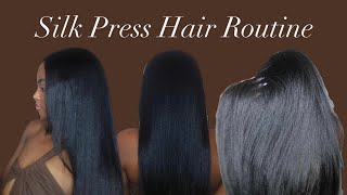 DIY Silk Press Routine  Healthy Natural Hair [upl. by Bernelle371]