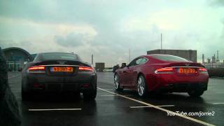 Rev Battle Aston Martin DBS Quicksilver exhaust vs stock exhaust Lovely sounds  1080p HD [upl. by Ellevehs]