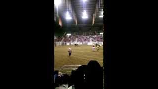 Bull Takes Out Rodeo Clown [upl. by Zetnas53]