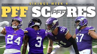 Vikings Week 4 PFF Scores In Win Over the Packers [upl. by Flodur]