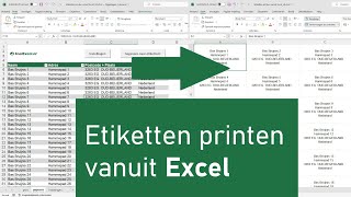 Etiketten printen vanuit Excel [upl. by Ratcliffe916]