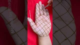 Easy Palm Netting  Checks Mehndi Design  Full Hand Mehendi mehndi mehndibybhagyashree henna [upl. by Shyamal227]