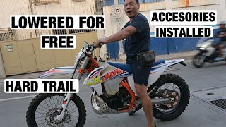 pinoy ktm lowering shocks plastic covers hard trail testing Part 3 [upl. by Xanthus]