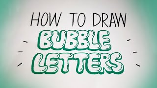 How to draw BUBBLE LETTERS  Easy graffiti style lettering  Bubble letters graffiti [upl. by Anyk]