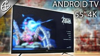 Vu 55 inch Smart TV  Cheapest 4K Android TV  Unboxing amp Hands On Overview [upl. by Marmawke]