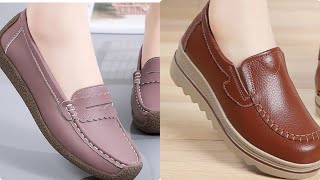 NEW GENUINE LEATHER ORTHOPAEDIC FOOTWEAR DESIGN FOR LADIES  SANDAL SLIPON BELLY SHOES [upl. by Homer]