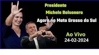 Presidente Michele Bolsonaro aovivo no Mato Grosso do Sul [upl. by Ochs]