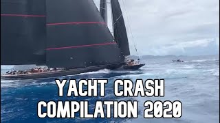 Sail Yacht crash compilation 2020  fail  crash  fowl weather  fire [upl. by Ronica]