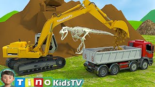 Construction Trucks for BLiPPi Kids  Learn Excavators  min min playtime [upl. by Dnar]