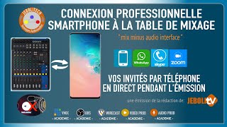 CONNEXION PROFESSIONNELLE DE VOTRE TÉLÉPHONE PORTABLE À LA TABLE DE MIXAGE AUDIO [upl. by Torras]