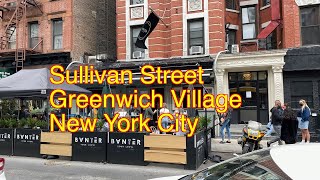 Sullivan Street Greenwich Village New York City 4K [upl. by Uhej]