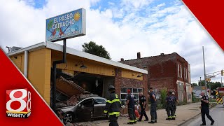 22yearold driver with learners permit crashes into restaurant [upl. by Ahsuat]