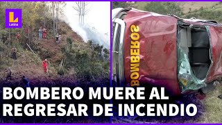 Cajamarca Bombero muere en accidente de tránsito cuando regresaba de incendio forestal [upl. by Avon]