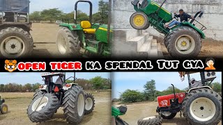 John Deere 5105 vs new holland 3630🔥 open tiger ka spendal Tut gya 🙁 [upl. by Nealah]