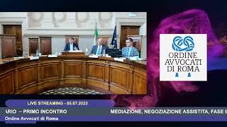 MEDIAZIONE NEGOZIAZIONE ASSISTITA  PRIMO INCONTRO 05072023 [upl. by Aikar301]