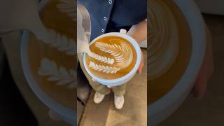 New latte art 🌿 latteartbasic coffeeart coffee latteeart coffeart coffeelatteart artlatte [upl. by Dett429]