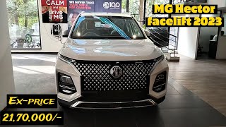 MG Hector facelift 2023 sharp Pro variant full detail review EXPRICE 2170000 [upl. by Enovad]