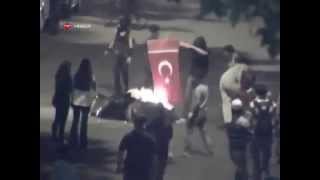 Gezi parkı eylemi polis kamerasından Türk bayrağı yakıldı [upl. by Macdonell]