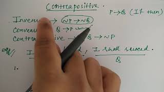 converse inverse and contrapositive example  discrete mathematics  HINDI  Niharika Panda [upl. by Idola]