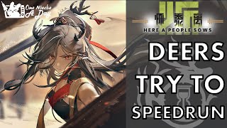 Can Deers Speedrun the Ricefields  Arknights HS1 to HS9 Deer Only [upl. by Nefen]