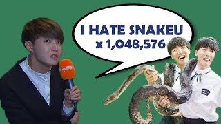 Jhope saying I hate snakeu 1048576 times [upl. by Emearg]