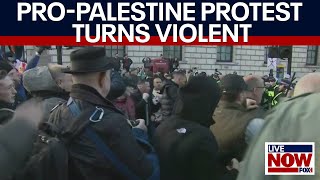 Israel war ProPalestine rally turns violent police and media attacked  LiveNOW from FOX [upl. by Vincenty]