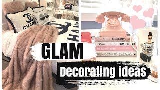 HOW TO DECORATE YOUR HOME GLAM  GLAM DECORATING IDEAS [upl. by Joyann]