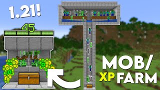 Minecraft EASY MOB XP FARM TUTORIAL 121 Without Mob Spawner [upl. by Kronfeld]