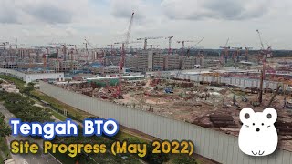 Tengah BTO May2022  A quick look at the construction progress around Tengah area in 4K [upl. by Yevre]