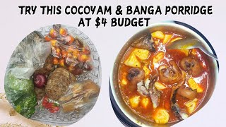 HOW TO MAKE COCOYAM PORRIDGE WITH BANGA ON 4 BUDGET africanfood nigerianfood [upl. by Carpio]