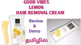 Good vibes lemon hair removal cream review and demo goodvibeshairremovalcream purple [upl. by Daryl]