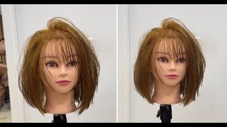 Perfect Layered Bob Haircut Tutorial with Bangs  Bob Hair Cutting Tips amp Techniques [upl. by Dloniger381]