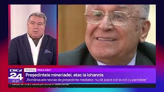 Briefing Iliescu România are nevoie de un președinte mediator nu să joace cot la cot cu partidele [upl. by Modesty]