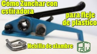 Como zunchar en 2 pasos  Zunchadora fleje de plastico PACU Embalajes [upl. by Charmain]