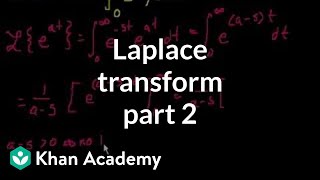 Laplace transform 2  Laplace transform  Differential Equations  Khan Academy [upl. by Mateo968]