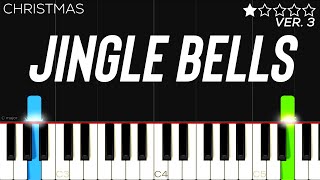 Christmas  Jingle Bells  EASY Piano Tutorial [upl. by Ziagos770]