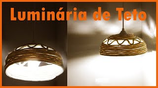 LUMINÁRIA DE CORDA MUITO FÁCIL E RÁPIDO PARA FAZER  DIy Luminárias [upl. by Niriam]