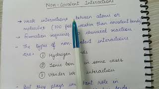 Non covalent Interactions [upl. by Fagaly]