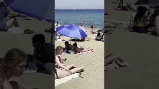 Hot girls in the sea beach girl suit howtocomplete1000subs beach barcelonetabeach bikini [upl. by Nyhagen605]