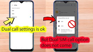 How to enable dual sim calling ask for sim 1 sim 2 in realme [upl. by Hannahc]