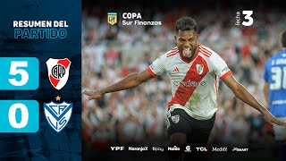 RIVER 5  0 VÉLEZ I Resumen del partido I CopaSurFinanzas 2024 [upl. by Yelkreb]