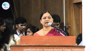 1315 Address by Dr Vani VicePrincipal Osmania Medical College [upl. by Nunciata771]