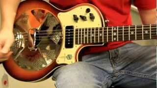 National Resophonic Resolectric Electric Resonator Guitar In Sunburst [upl. by Iras]