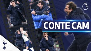 Contes touchline reactions from a rollercoaster game  Spurs 22 Liverpool  Conte Cam [upl. by Skyler]