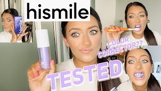 HISMILE HONEST REVIEW FIRST IMPRESSION HIT OR MISS V34 COLOR CORRECTOR WHITE TEETH [upl. by Airbmat582]