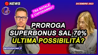 PROROGA SUPERBONUS 110 ultime notizie  la speranza per i condomini nel Decreto MILLEPROROGHE [upl. by Billat959]