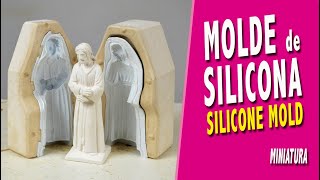 🧍🧍🧍¿Cómo hacer MOLDE DE SILICONA de 2 partes para RESINAS o ESCAYOLA 💚 [upl. by Sigsmond]